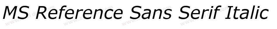 MS Reference Sans Serif Italic字体转换